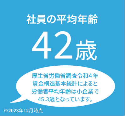 採用情報 ソコテックの働く環境 社員の平均年齢