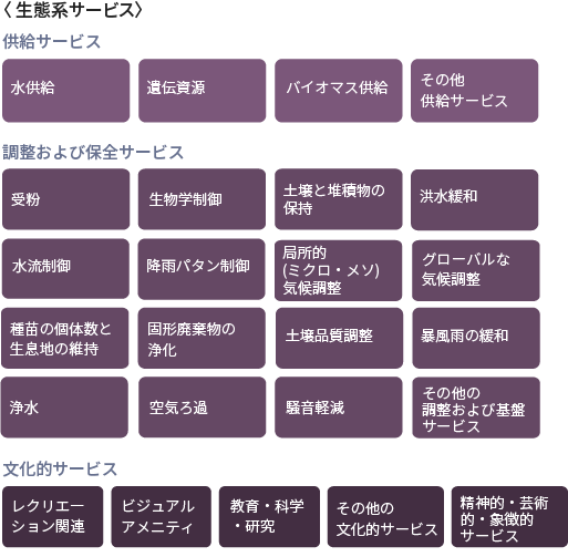 生態系サービスの分類